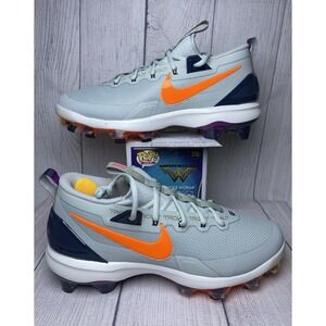 Men's Size 9.5 Nike Force Zoom Trout 9 Elite MCS NRG Silver HF1116-001 Baseball